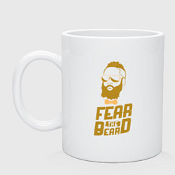 Кружка керамическая Harden - fear the beard, цвет: белый
