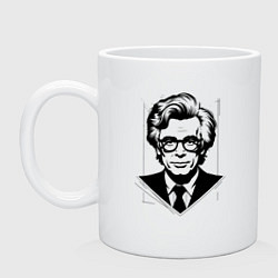 Кружка керамическая Энди Уорхол в городском стиле, цвет: белый