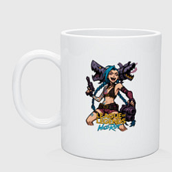 Кружка керамическая Джинкс League of Legends, цвет: белый
