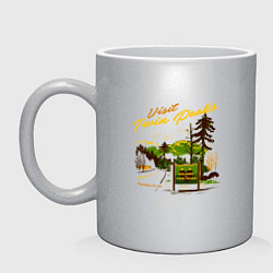 Кружка керамическая Visit Twin Peaks, цвет: серебряный