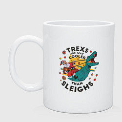 Кружка Санта на динозавре