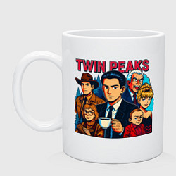Кружка керамическая Twin Peaks Multi, цвет: белый