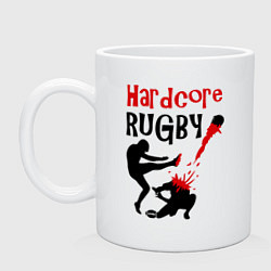 Кружка керамическая Hardcore Rugby, цвет: белый