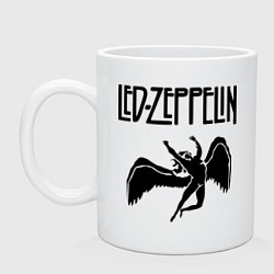 Кружка керамическая Led Zeppelin, цвет: белый