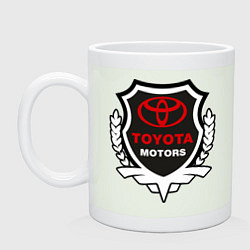 Кружка керамическая Тойота моторс герб, цвет: фосфор