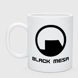 Кружка керамическая Black Mesa: Logo, цвет: белый