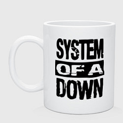 Кружка керамическая System Of A Down, цвет: белый