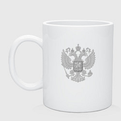 Кружка керамическая Герб России, цвет: белый