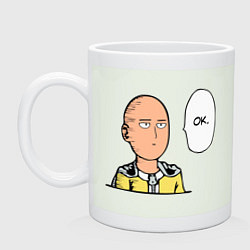 Кружка керамическая One Punch Man: OK, цвет: фосфор