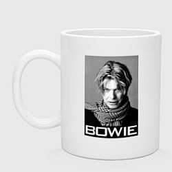 Кружка керамическая Bowie Legend, цвет: белый