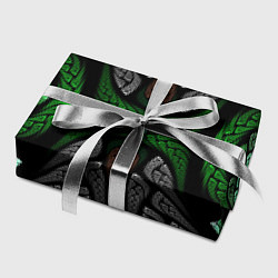 Бумага для упаковки Серо-Зеленые Узоры, цвет: 3D-принт — фото 2