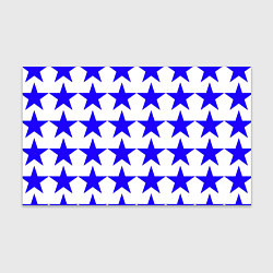Бумага для упаковки Синие звёзды на белом фоне, цвет: 3D-принт