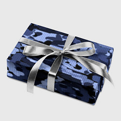 Бумага для упаковки Синий камуфляж в клетку, цвет: 3D-принт — фото 2