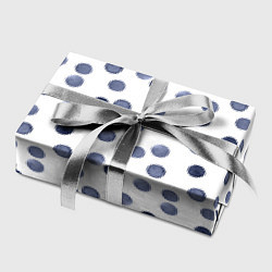 Бумага для упаковки Акварельный синий горох, цвет: 3D-принт — фото 2