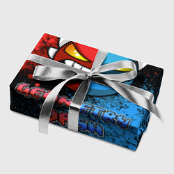 Бумага для упаковки Geometry Dash Red Blue, цвет: 3D-принт — фото 2