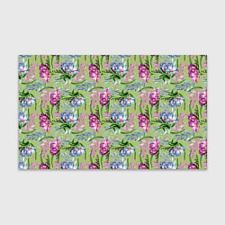 Бумага для упаковки Акварельные фрезии - фон киви, цвет: 3D-принт