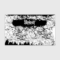 Бумага для упаковки Надпись Слипкнот Рок Группа ЧБ Slipknot