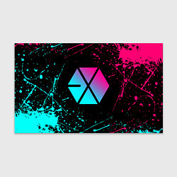 Бумага для упаковки EXO BAND NEON LOGO НЕОНОВЫЕ БРЫЗГИ КРАСОК