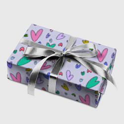 Бумага для упаковки Сиреневые сердечки, цвет: 3D-принт — фото 2
