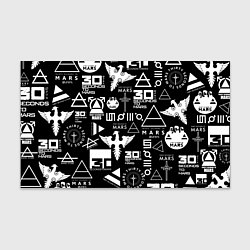 Бумага для упаковки 30 Seconds to Mars: Паттерн логотипов