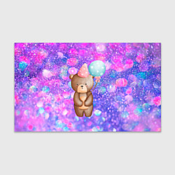 Бумага для упаковки День Рождения - Медвежонок с шариками, цвет: 3D-принт