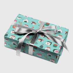 Бумага для упаковки Кавайные суши и роллы с глазами, цвет: 3D-принт — фото 2