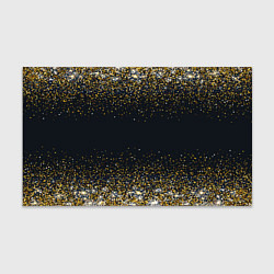 Бумага для упаковки Золотые блестки на темном фоне Сияющий глиттер, бл