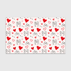 Бумага для упаковки Романтические сердечки, цвет: 3D-принт