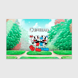 Бумага для упаковки Cuphead Красная и синяя чашечка