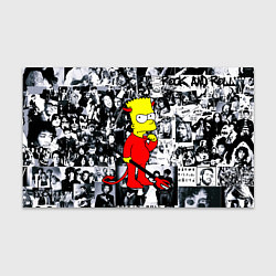 Бумага для упаковки Барт Симпсон - чёрт на фоне своих подопечных, цвет: 3D-принт