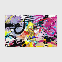 Бумага для упаковки Зомби Барт Симпсон с рогаткой на фоне граффити, цвет: 3D-принт