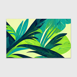 Бумага для упаковки Яркие тропические листья пальмы