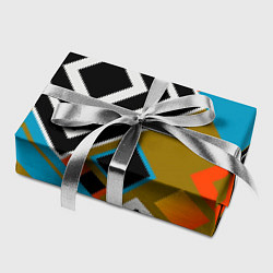 Бумага для упаковки Фон из разноцветных квадратов, цвет: 3D-принт — фото 2