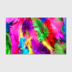 Бумага для упаковки Яркие разноцветные перья, цвет: 3D-принт