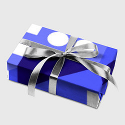 Бумага для упаковки Геометрические синие, фиолетовые и белые фигуры, цвет: 3D-принт — фото 2