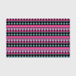 Бумага для упаковки Черно-розовый скандинавский орнамент