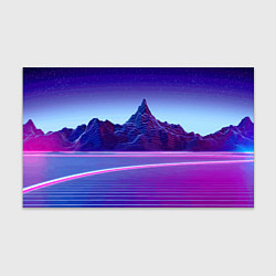 Бумага для упаковки Neon mountains - Vaporwave