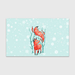 Бумага для упаковки Лисица в снежном лесу, цвет: 3D-принт