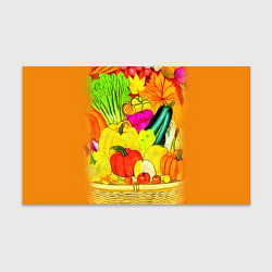 Бумага для упаковки Плетеная корзина, полная фруктов и овощей, цвет: 3D-принт