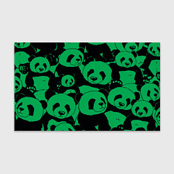 Бумага для упаковки Panda green pattern