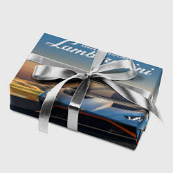 Бумага для упаковки Lamborghini Huracan STO - car racing, цвет: 3D-принт — фото 2