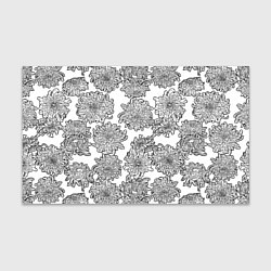Бумага для упаковки Цветы хризантемы: линейный рисунок, цвет: 3D-принт