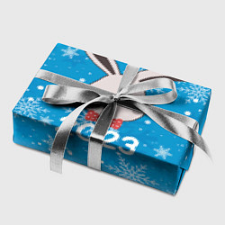 Бумага для упаковки Новый год заяц 2023, цвет: 3D-принт — фото 2