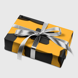 Бумага для упаковки Оранжевая абстракция и тёмные фигуры, цвет: 3D-принт — фото 2