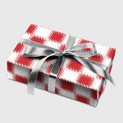 Бумага для упаковки Красно-белый узор, цвет: 3D-принт — фото 2