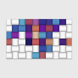 Бумага для упаковки Геометрическое множество разноцветных квадратов, цвет: 3D-принт