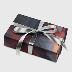 Бумага для упаковки Серые и красные призрачные стёкла, цвет: 3D-принт — фото 2