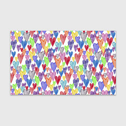 Бумага для упаковки Разноцветные сердечки Калейдоскоп, цвет: 3D-принт