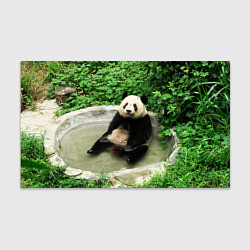 Бумага для упаковки Панда отдыхает в ванной, цвет: 3D-принт