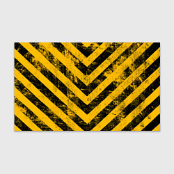 Бумага для упаковки WARNING - желто-черные полосы